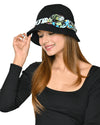 Bamboo Viscose Nadora Bucket Hat  with 2 Printed Headbands for Women