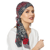 Beautiful Cotton Printed Long Tail Headwrap For Women's Blue