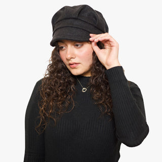 The Headscarves Woolen Fashionable Visor Cap for Women's Headwear