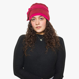 Fleece Spandex One Side Flower Patch Headwear For Women