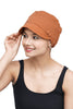 The Headscarves Cotton Linen Women Visor Cap for Chemo Hair Loss Head Wear(SS260 Multicolor)