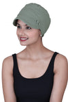 The Headscarves Cotton Linen Women Visor Cap for Chemo Hair Loss Head Wear(SS260 Multicolor)