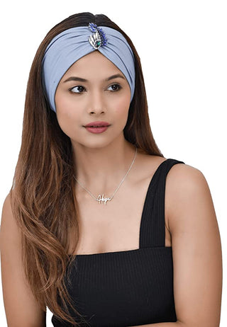 The Headscarves Bamboo Viscose Woman  Fashionable Rhine Stone Brooch Hair Band