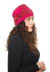 Fleece Spandex One Side Flower Patch Headwear For Women